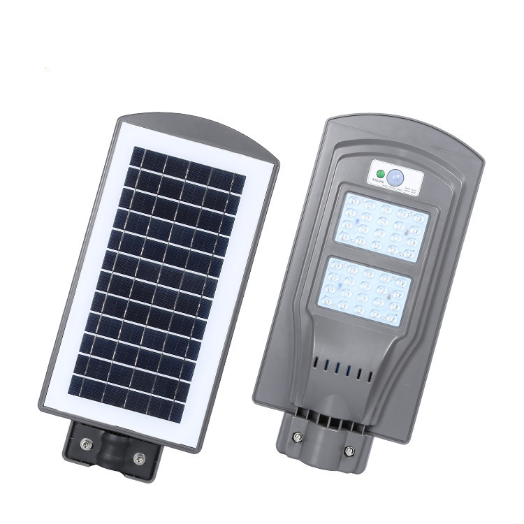 Lâmpada de estrada inteligente de alto lúmen integrado em um poste de luz solar LED 20w 40w 60w