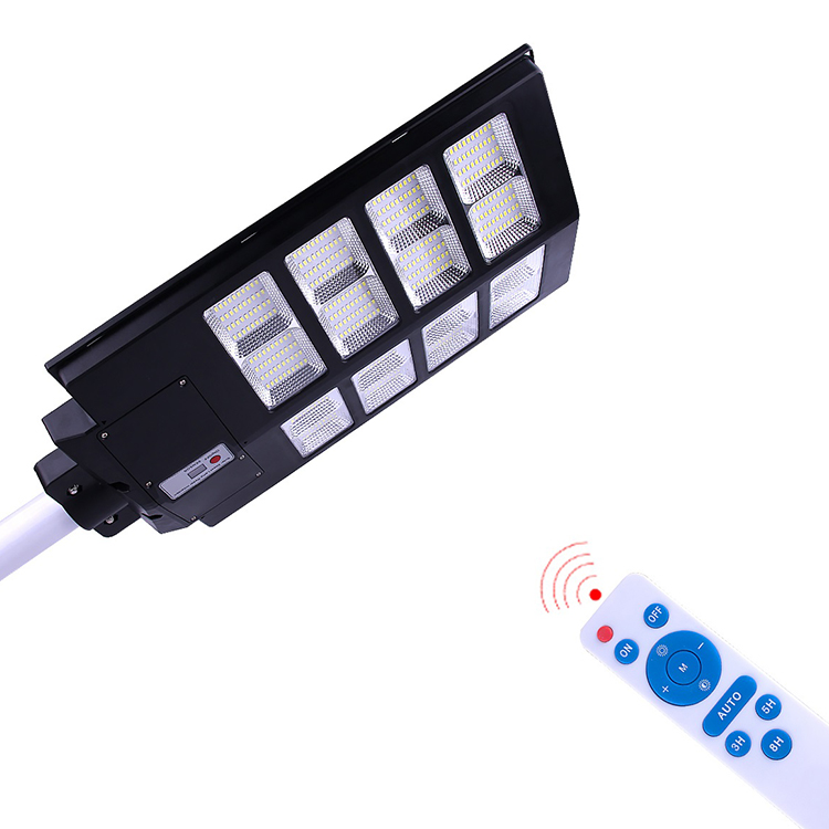 Nuevo diseño sensor de movimiento de alto lumen impermeable 300W integrado luz de calle batería LiFePO4