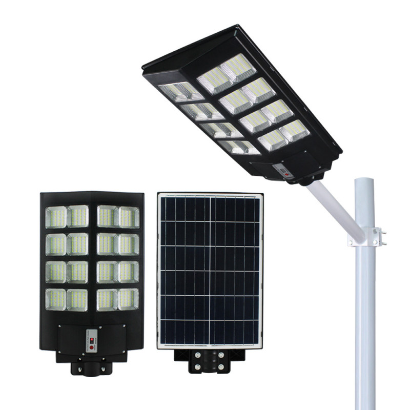 Nuevo diseño sensor de movimiento de alto lumen impermeable 300W integrado luz de calle batería LiFePO4
