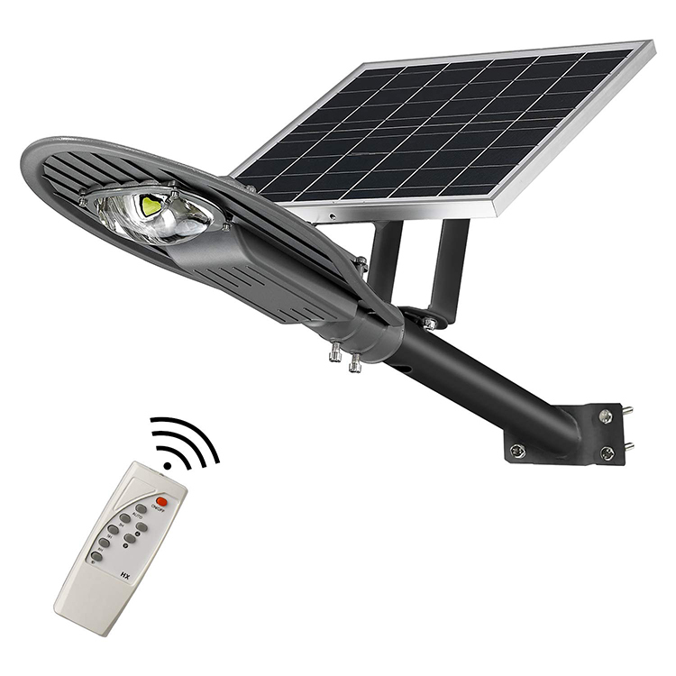 Lâmpada de rua LED à prova d'água IP67 50w 100w 150w lâmpada de rua LED solar para exterior split lâmpada de rua solar com bateria embutida