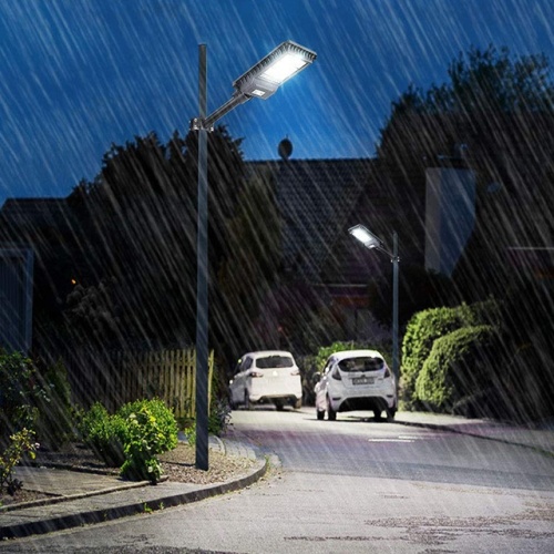 Alumínio fundido tudo em um luz solar de rua Sensor de movimento ao ar livre luz solar LED lâmpada