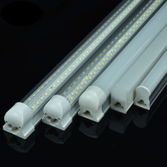 Súper brillante OEMODM Iluminación interior Luces de tienda de aluminio en forma de V 4FT 8FT Tubo LED T8 integrado 36W 45W 60W 100W