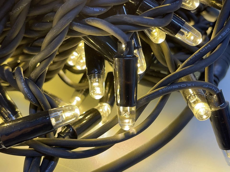 Décoration de vacances LED guirlande lumineuse câble en caoutchouc guirlande lumineuse pour l'extérieur