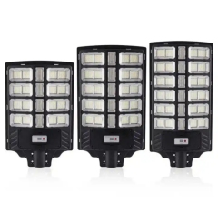Lampadaires solaires LED d'extérieur tout-en-un 800 W avec détecteurs de mouvement et télécommandes pour un éclairage optimal