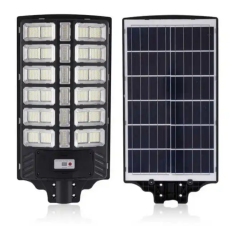 Lampadaires solaires LED d'extérieur tout-en-un 800 W avec détecteurs de mouvement et télécommandes pour un éclairage optimal