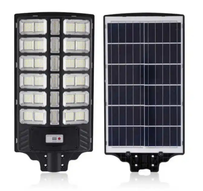 Lampadaires solaires LED d'extérieur tout-en-un 800 W avec détecteurs de mouvement et télécommandes pour un éclairage optimal