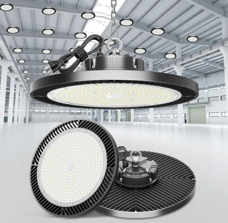 Éclairage industriel commercial 100 W 150 W 200 W IP65 rond UFO LED High Bay Light entrepôt atelier Highbay Lamp