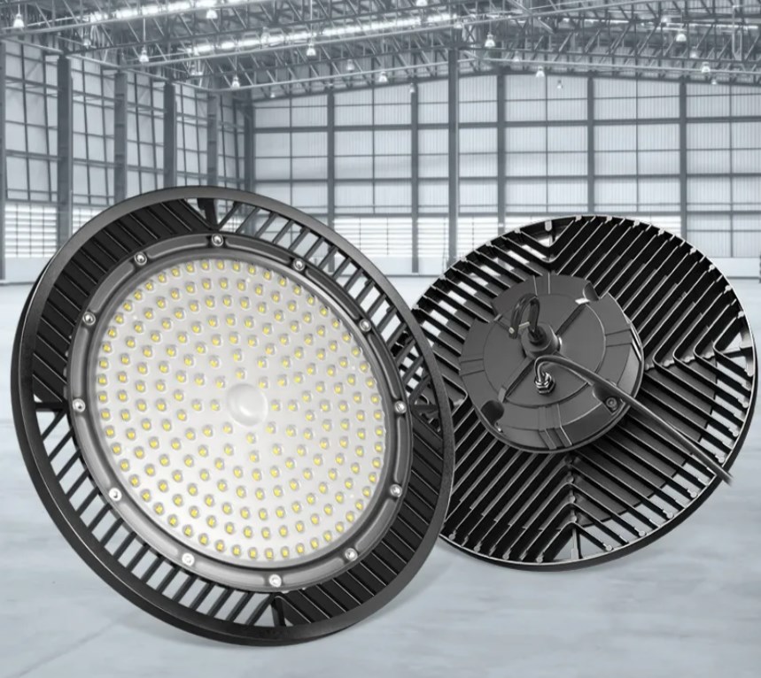 Éclairage industriel commercial 100 W 150 W 200 W IP65 rond UFO LED High Bay Light entrepôt atelier Highbay Lamp