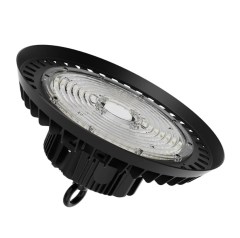 Éclairage LED UFO Highbay 200 lumens par watt 100 W 150 W avec détecteur de mouvement pour entrepôt
