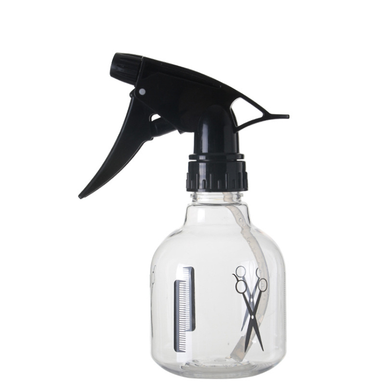 Stock 260ml 8oz Plastic PET PCR Fat Round Hair Care Clear Spray Bottle Salon Trigger Spray Bottle With Custom Printing Manufacturer Wholesale Supplier Factory