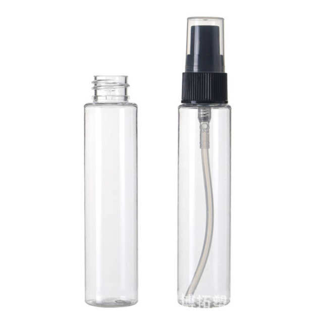 Stock 50ml 60ml 2oz Clear Transparent Amber Plastic PET PCR spray Cosmetic Travel Toner Water Bottle Manufacturer Wholesale Factory Supplier