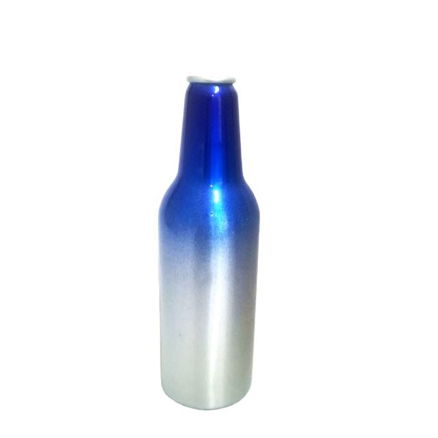 Empty Non Alcoholic Shinny Sliver Aluminum Eco Friendly Metal Whiskey Screw Top Drink Wine Beverage Bottle Manufacturer Wholesale Factory Supplier