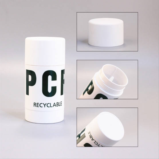 30g 50g 75g ECO Friendly 0-100% PCR Stick Deodorant Container Recycled Material PP Round Finish Stick Biodegardable Tube Manufacturer Wholesale Factory Supplier