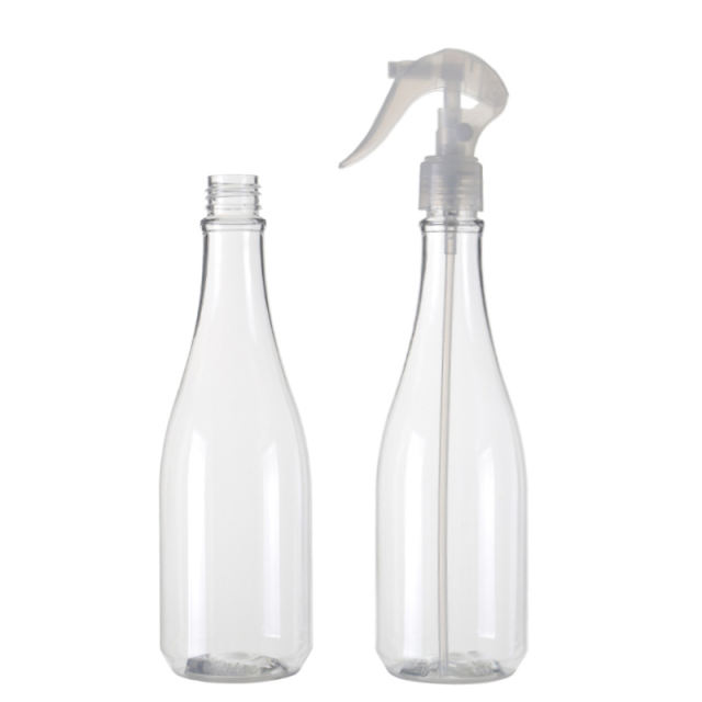 Stock 12oz 360ml Transparent Empty New Toner Spray Bottle Push-type PET Anti-virus Gun bottle 0-100% PCR Manufacturer Wholesale Factory Supplier