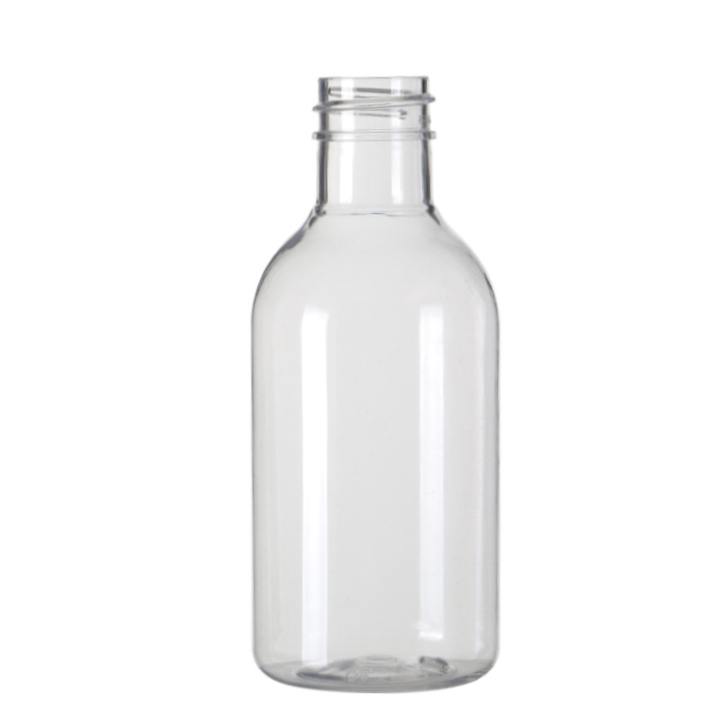 Stock PET Plastic Empty Bottle Emulsion Spray Gun Bottle 200ml Press Wine Juice Beer Beverage Wine Bottle 0-100% PCR Manufacturer Wholesale Factory Supplier