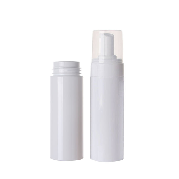 Stock 4oz 5oz 120ml 150ml 200ml Clear Foaming Pump Bottle Transparent White Cleanser mousse foam bottle 0-100% PCR Manufacturer Wholesale Factory Supplier