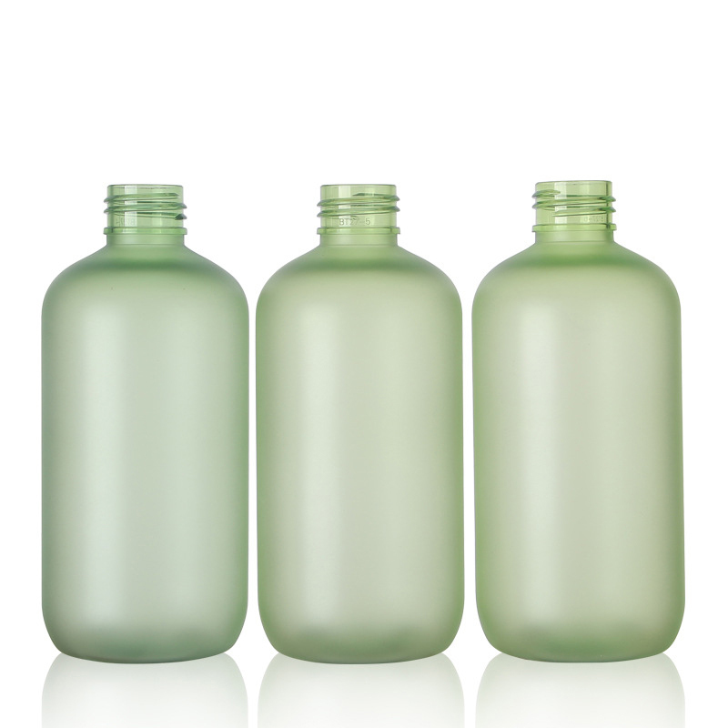 Stock 8oz 250ml colorful Round Boston Empty Sandblasting Frosting Spray Lotion Bottle PET Plastic Cosmetic Package 0-100% PCR Manufacturer Wholesale Factory Supplier