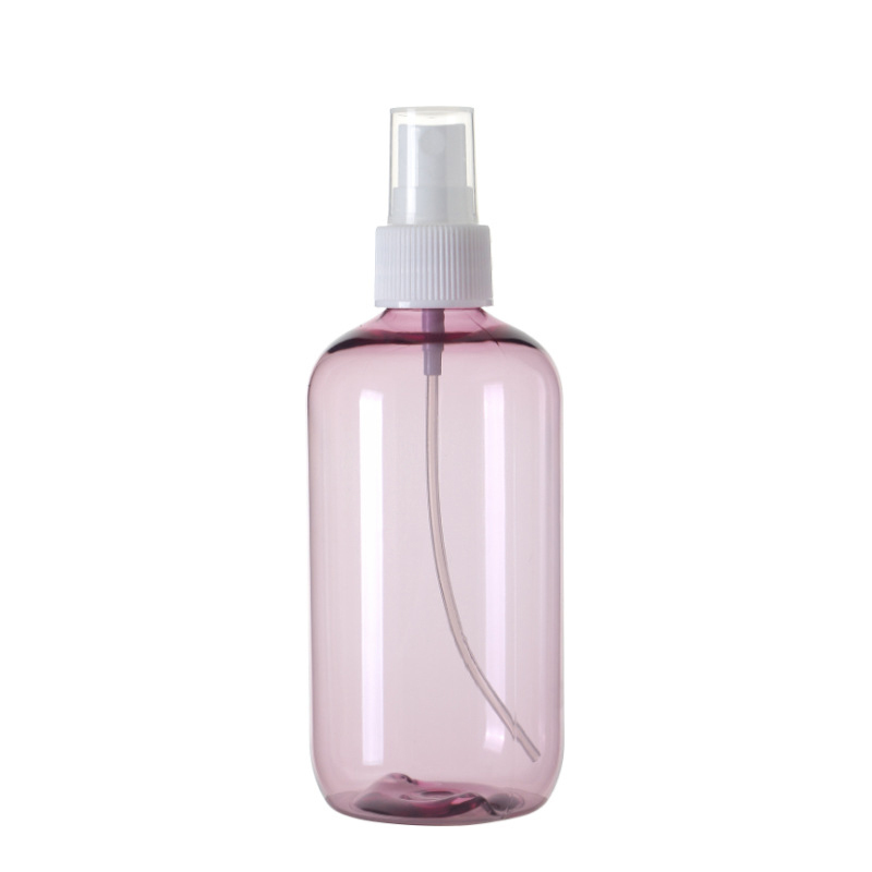Stock 8oz 250ml colorful Round Boston Empty Sandblasting Frosting Spray Lotion Bottle PET Plastic Cosmetic Package 0-100% PCR Manufacturer Wholesale Factory Supplier