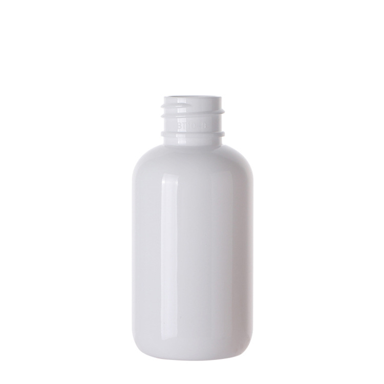 Stock 50ml Clear Transparent Travel Sub Bottle Essential Oil Lotion Sunscreen Cream Spray Bottle PET Round Plastic Bottle Body 0-100% PCR Manufacturer Wholesale Factory Supplier