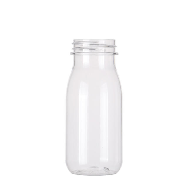 Stock 200ml 300ml 10oz Clear Empty Packaging Material Beverage Bottle Bath Salt Milk Juice bottle 0-100% PCR Manufacturer Wholesale Factory Supplier