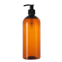 Stock Empty Orange 8oz 250ml Cylinder Shower Gel Lotion Cosmetic Bottle PET plastic bottle 0-100% PCR Manufacturer Wholesale Factory Supplier