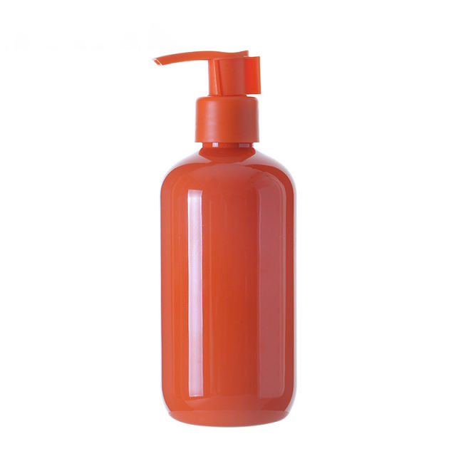 Stock Empty Orange 8oz 250ml liquid pump dispenser bottl cosmetic spray bottles 0-100% PCR Manufacturer Wholesale Factory Supplier