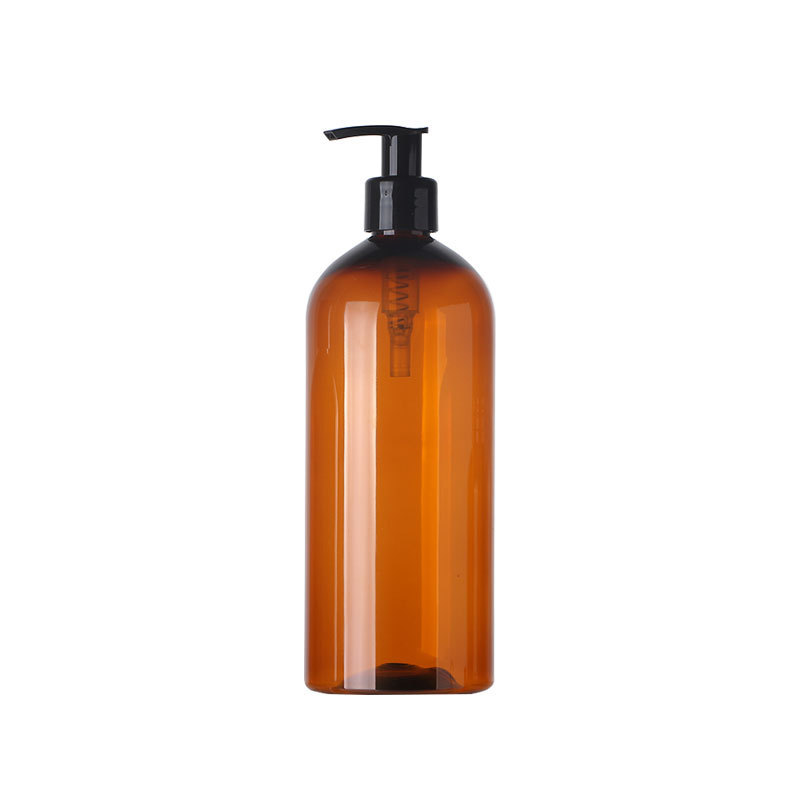 Stock Empty Orange 8oz 250ml Cylinder Shower Gel Lotion Cosmetic Bottle PET plastic bottle 0-100% PCR Manufacturer Wholesale Factory Supplier