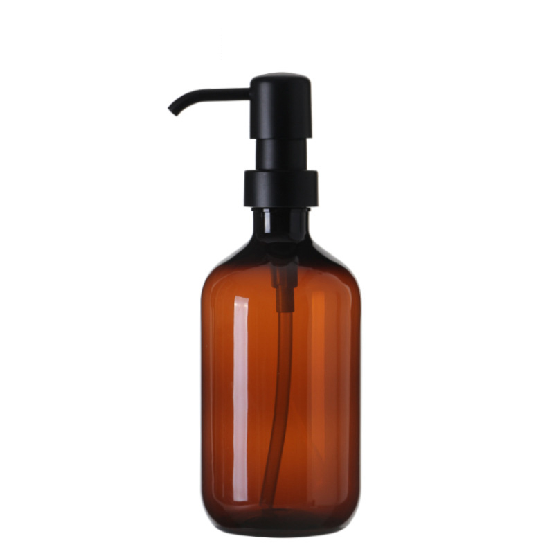 Stock Empty 250 ML 8oz Boston Amber Round PET Handwash Spray Bottle Mosquito Proof Bottle 0-100% PCR Manufacturer Wholesale Factory Supplier