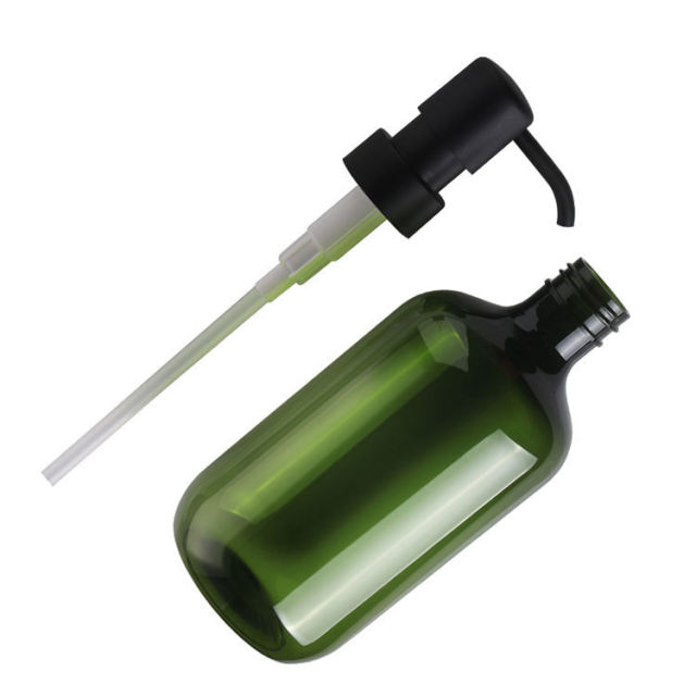 Stock 300ml 500ml 10oz 16oz Green Amber Empty Biodegradable PET Matte Bottle Lotion Gel Despenser Bottles 0-100% PCR Manufacturer Wholesale Factory Supplier