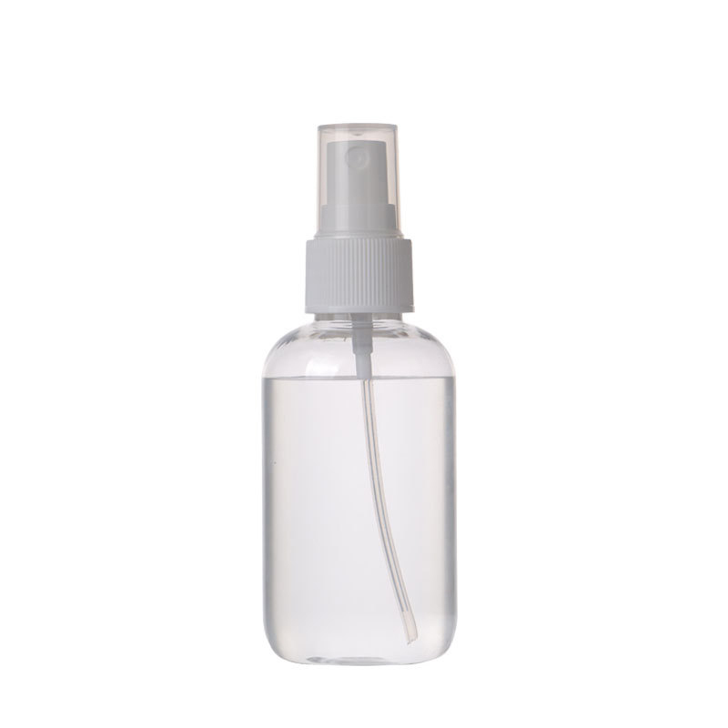 Stock 4oz 120ml empty PET Clear Small Spray Bottle Makeup Remover Bottle Plastic Cosmetics Sub Bottle 0-100% PCR Manufacturer Wholesale Factory Supplier