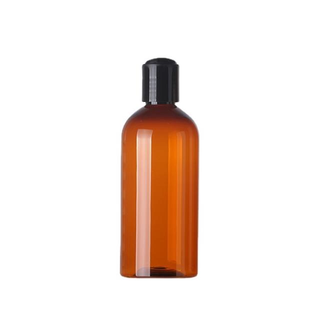 Stock Empty Orange 8oz 250ml Cylinder Shower Gel Lotion Cosmetic Bottle PET plastic bottle 0-100% PCR Manufacturer Wholesale Factory Supplier