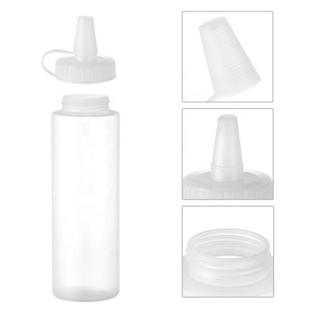 Stock 120ml 240ml 650ml 1l 4oz 8oz 33oz BPA Free Refillable LDPE BBQ Chill Ketchup Bottle Plastic Sauce Dispense Squeeze Bottle Manufacturer Wholesale Supplier Factory