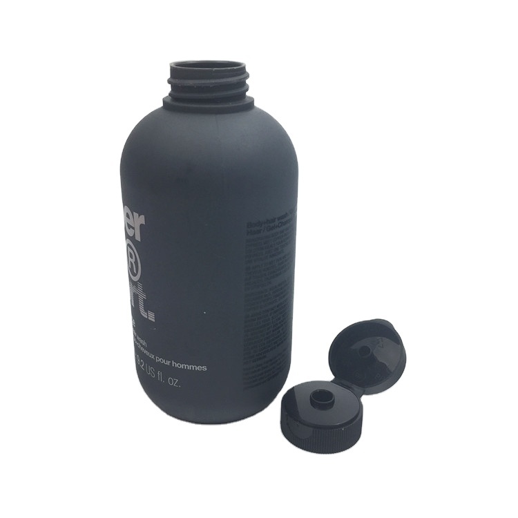 Stock 8oz 250ml Empty Frost Surface Boston Round Plastic PE Lotion Bottle Plastic Shampoo Cosmetic Bottle Manufacturer Wholesale Supplier Factory