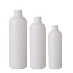 stock 30ml, 50ml, 100ml, 150ml, 200ml, 250ml, 500ml, 1000ml Customized Logo Plastic White Black PE Round Bottle with Pump for Shampoo Shower Gel Packaging manufacturer wholesale factory supplier