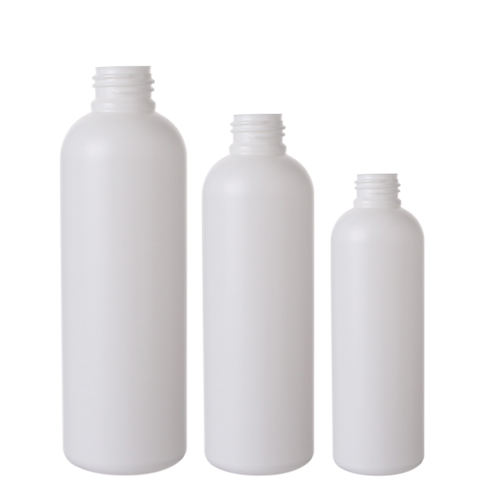 stock 30ml, 50ml, 100ml, 150ml, 200ml, 250ml, 500ml, 1000ml Customized Logo Plastic White Black PE Round Bottle with Pump for Shampoo Shower Gel Packaging manufacturer wholesale factory supplier