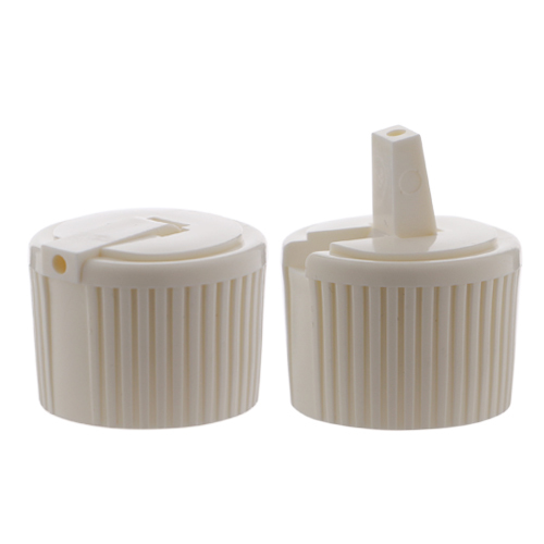 stock plastic spout cap 24/410,24/415 flip top spout caps ribbed skirt spouted Turret dispensing top cap lid manufacturer wholesale supplier factory