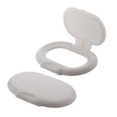 stock White plastic flip top cap for wet wipe container manufacturer wholesale supplier factory