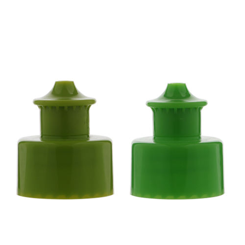 stock 24/410 28/410 plastic screw sport water bottle push pull cover cap wholesale manufacturer supplier factory