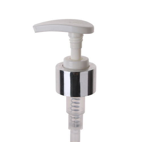 stock 28/410 Lotion pump with aluminum decoration handwashing dispenser Manufacturer Wholesale Factory Supplier