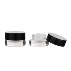 stock 3g,5g,7g,10g mini glass cosmetic jar with black lid Manufacturer Wholesale Factory Supplier