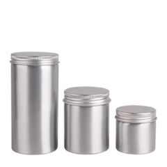 stock sliver Tall Aluminum jar tin container with screw cap 50g 100g 200g 400g 500g 1000g 2000g Manufacturer Wholesale Factory Supplier