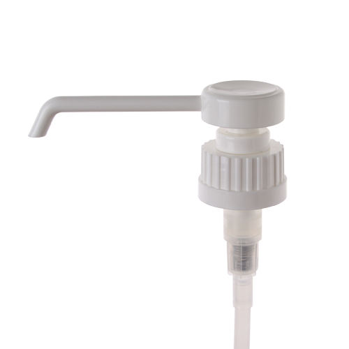 stock 24/410 plastic white long nozzle Lotion pump with rachet closure Manufacturer Wholesale Factory Supplier