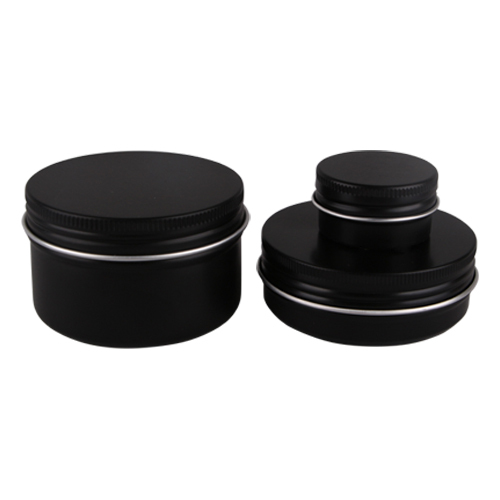 stock empty Aluminum cosmetic cream jar with screw cap manufacturer wholesale supplier factory