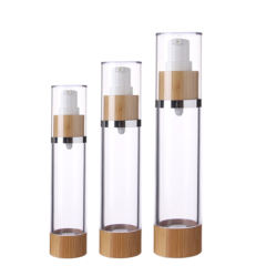 stock 15/30/50/80/100ml bamboo AS airless bottle Manufacturer Wholesale Factory Supplier