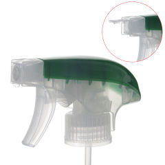 stock plastic 24/410 Trigger sprayer white sprayer with deep green decorantion Manufacturer Wholesale Factory Supplier