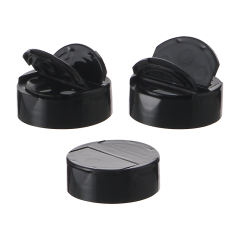 42mm PP black Plastic double sides Flip Top Cap 3 holes flip cap for pepper powder manufacturer wholesale supplier factory