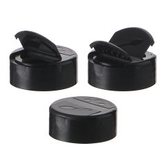 38mm PP black Plastic Double sides Flip Top Cap 4 holes for pepper powder manufacturer wholesale supplier factory