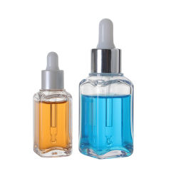 stock 15ml,40ml PETG square shaped cosmetic bottle with dropper manufacturer wholesale factory suplier