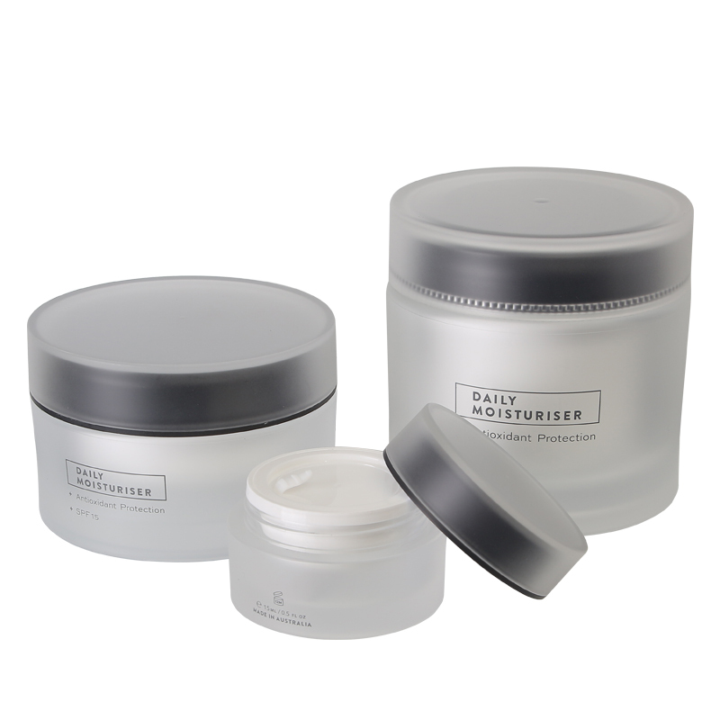 stock 15g,30g,50g,80g,100g,200g Round acrylic jar double frosted wall cream jar manufacturer wholesale factoty supplier