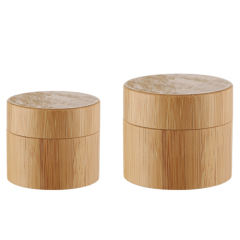 stock glass cream jar with bamboo appearance manufacturer wholesale factory supplier